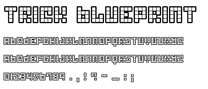 Trick Blueprint font